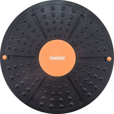 Балансирующий диск TORRES, AL1011, диаметр 40 см., нескользящее покрытие, черно-оранжевый