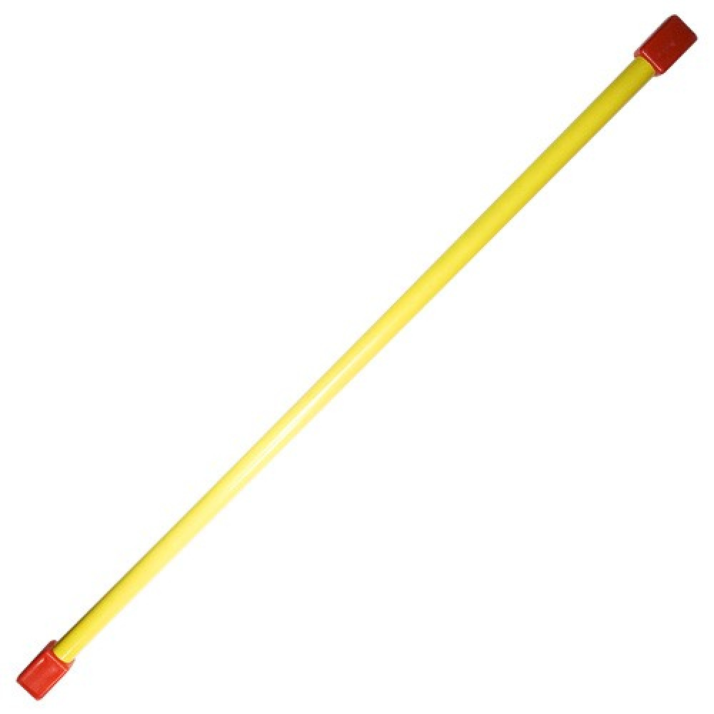 Палка гимнастическая (бодибар), MR-B02, вес 2кг, дл. 120 см, стальная труба, желтый