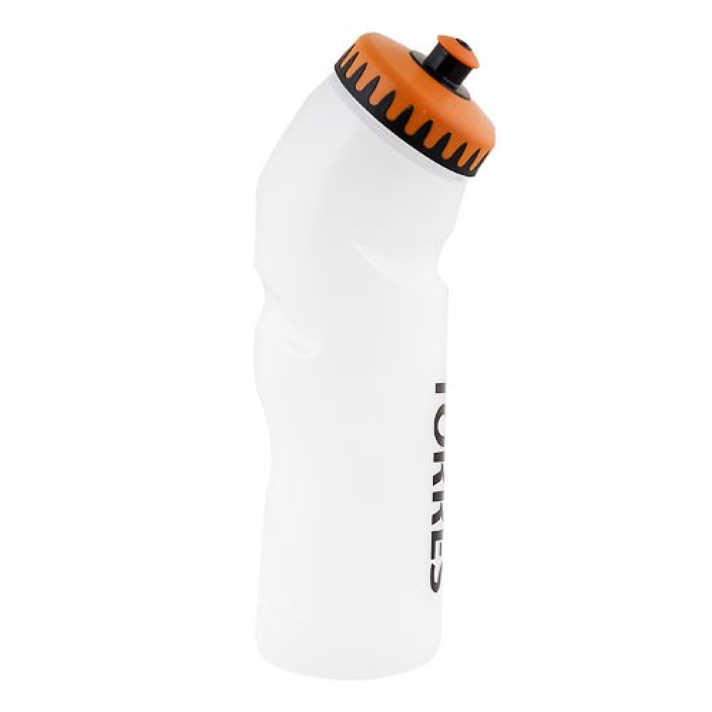 Бутылка для воды TORRES, SS1028, 750 мл, мягкий пластик, прозрачная, оранжево-черная крышка
