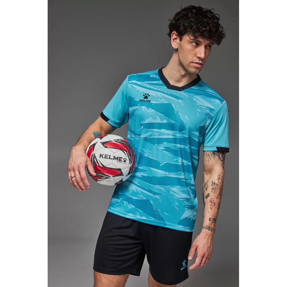 Форма футб. взросл. KELME, 8151ZB1003-368-XL, р.XL, 100% полиэстер, бирюзово-черный