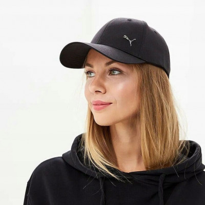 Бейсболка спорт. PUMA Metal Cat Cap 02126901, 100% полиэстер, черный