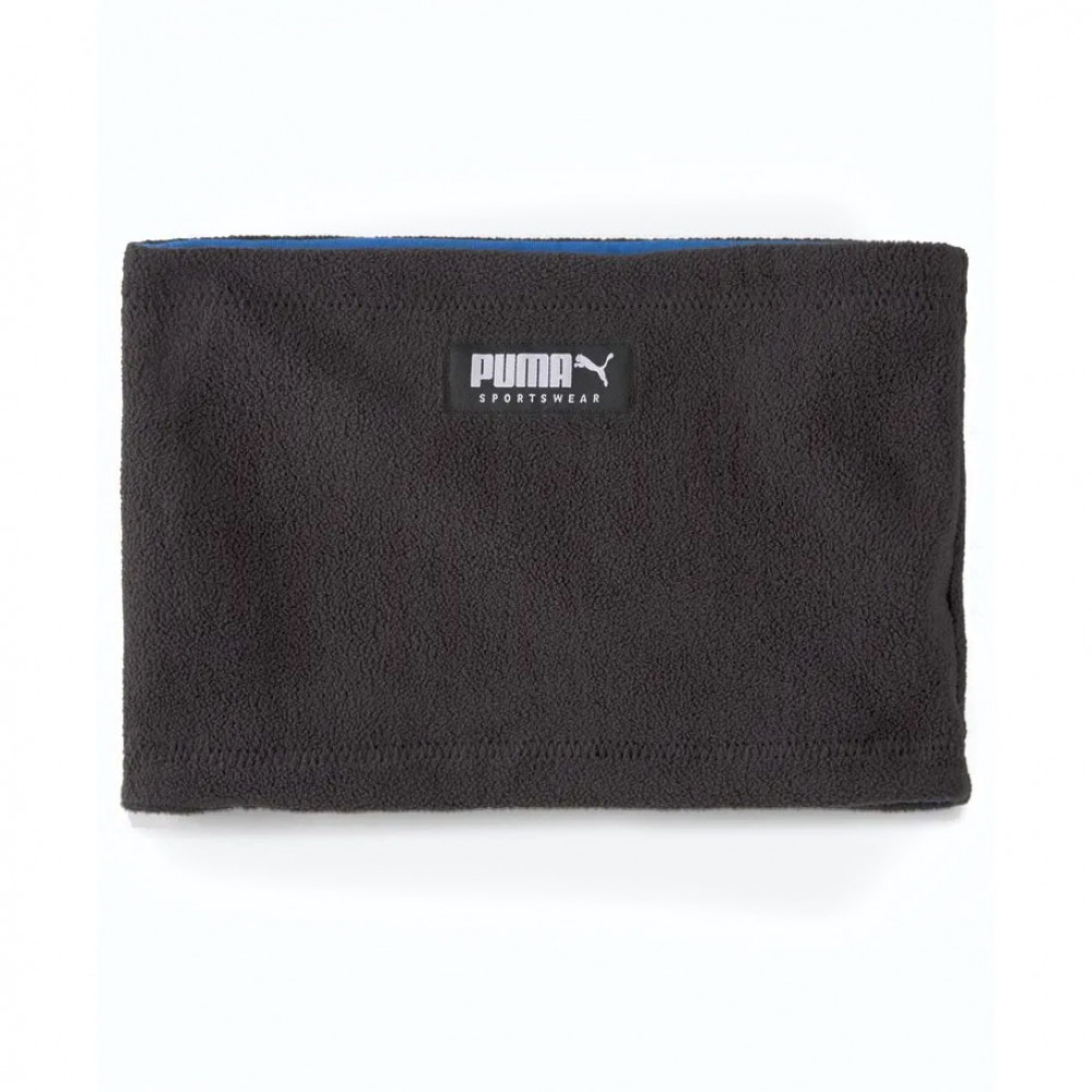 Шарф-снуд PUMA Reversible Fleece Neck Warmer Jr, 05408901, полиэстер, хлопок, двустор, черно-синий