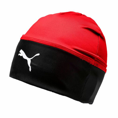 Шапка спорт. PUMA LIGA Beanie, 02235501, полиэстер, эластан, красно-черная