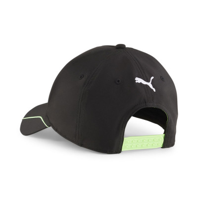 Бейсболка спорт. PUMA MAPF1 BB Cap 02569301, 100% полиэстер, черно-салатовый