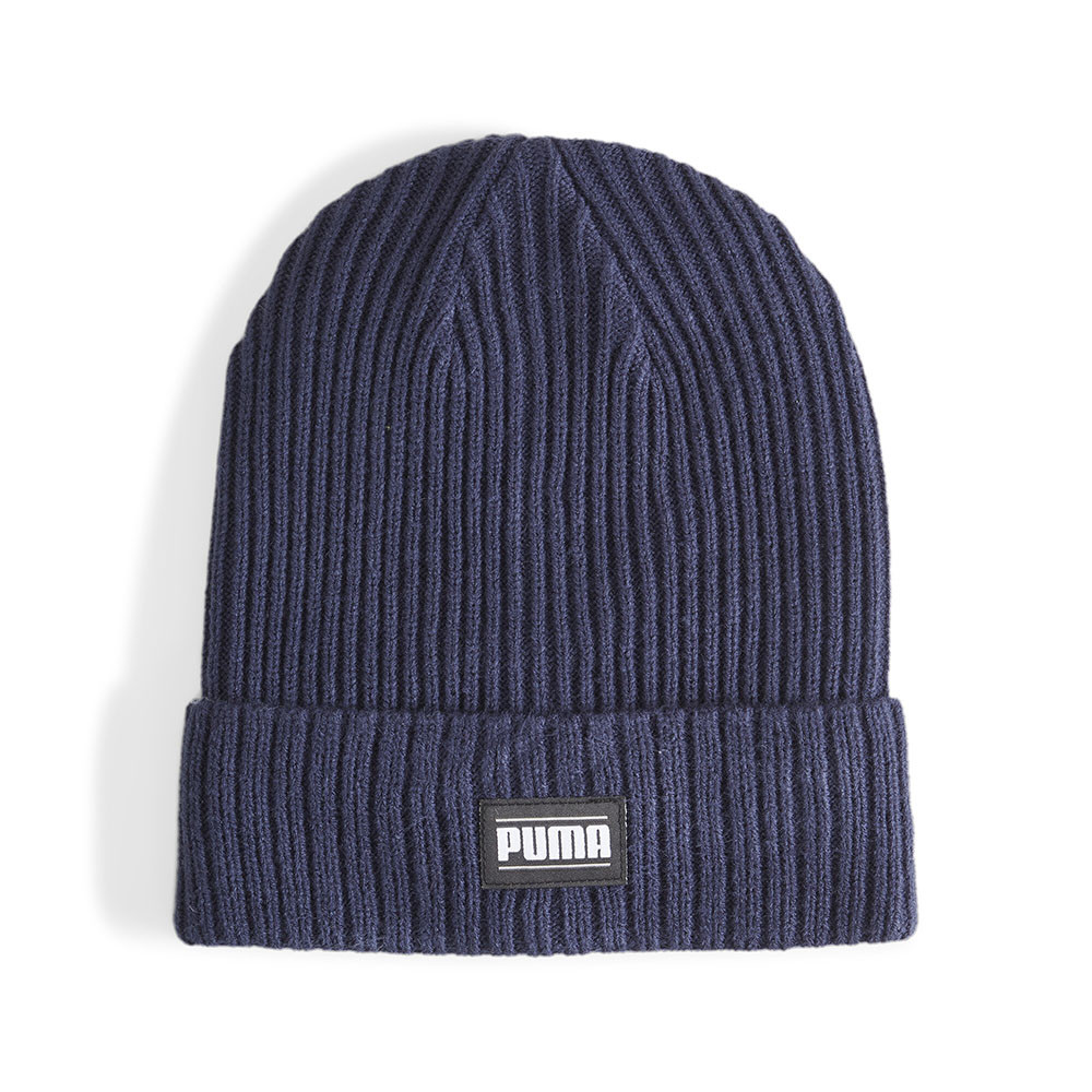 Шапка PUMA Ribbed Classic Cuff Beanie, 02403810, 100% акрил, темно-синий