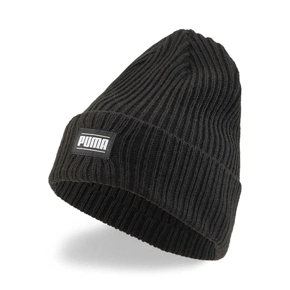 Шапка PUMA Ribbed Classic Cuff Beanie, 02403801, 100% акрил, черный