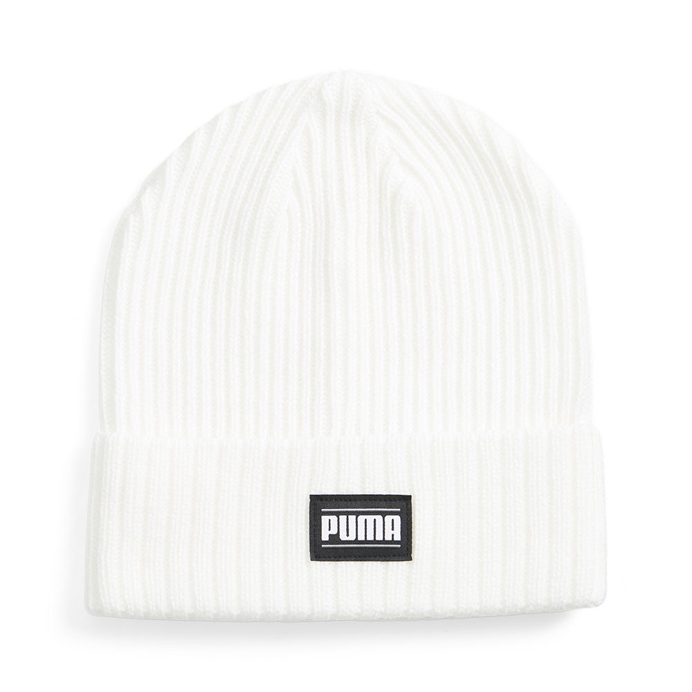 Шапка PUMA Ribbed Classic Cuff Beanie, 02403806, 100% акрил, белый