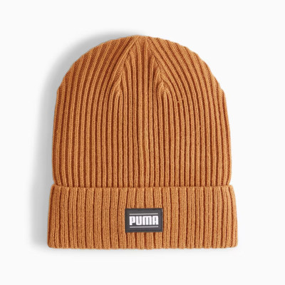 Шапка PUMA Ribbed Classic Cuff Beanie, 02403812, 100% акрил, коричневый