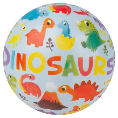 Мяч детский с рисунком Динозавры, MD-23-08, диам. 23 см, ПВХ, мультиколор