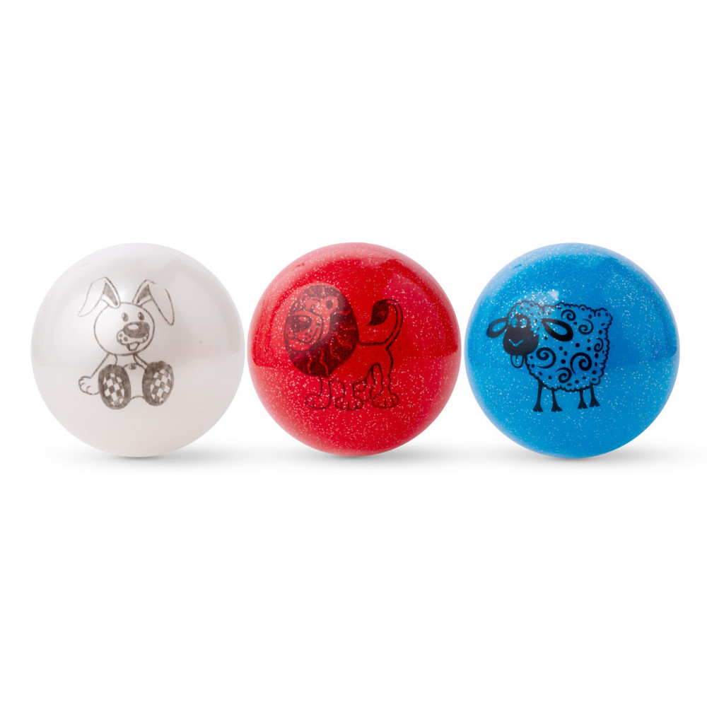 Набор детских мячей, MD-TR, диам. 10 см, пластизоль, белый, красный, синий