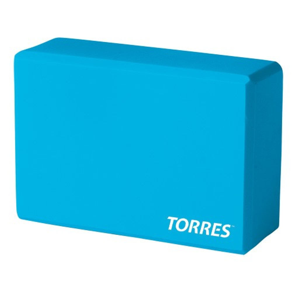 Блок для йоги TORRES, YL8005, размер 8x15x23 см, материал ЭВА, голубой