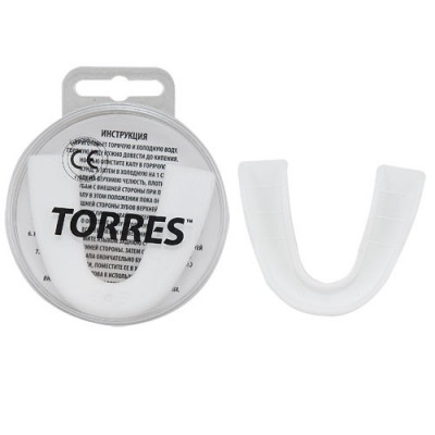 Капа боксерская TORRES, PRL1021WT, термопластичная, белый