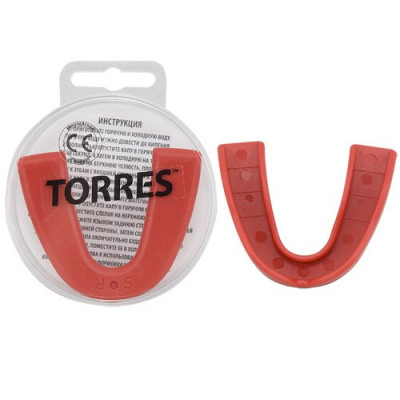 Капа боксерская TORRES, PRL1021RD, термопластичная, красный