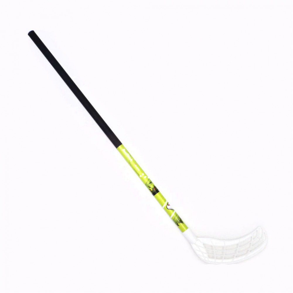 Клюшка для флорбола RealStick Player, MR-KF-Pl95, 95см, прямой крюк, композит, черно-салатовый