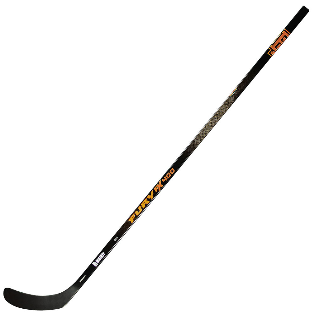 Клюшка хоккейная BIG BOY FURY FX 400 85 Grip Stick F92, FX4S85M1F92-RGT, жест.85, правая, жел-бел-чер
