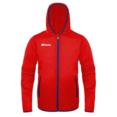 Куртка-ветровка унисекс MIKASA MT911-0620-L, р. L, 100% нейлон, красный