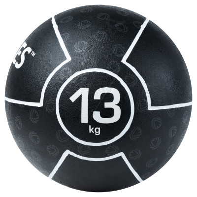 Медбол TORRES 13 кг, AL002313, резина, диаметр 27,5 см, черно-белый