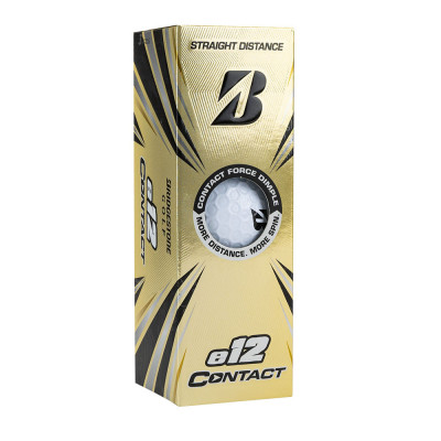 Мяч для гольфа Bridgestone e12 Contact White, BGB1CWX, 3 шт/уп, белый