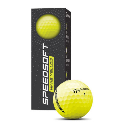 Мяч для гольфа TaylorMade SpeedSoft Yellow, V9910201, 3 шт в упак., для игры на дальн.дист., желтый