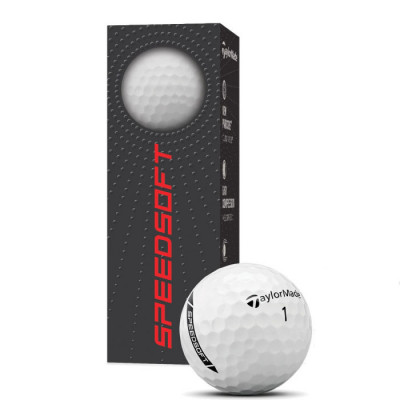 Мяч для гольфа TaylorMade SpeedSoft White,  N2747001, 3 шт в упак., для игры на дальн.дист., белый