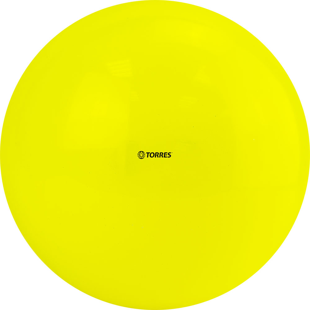 Мяч для художественной гимнастики однотонный TORRES, AG-19-04, диам. 19 см, ПВХ, желтый