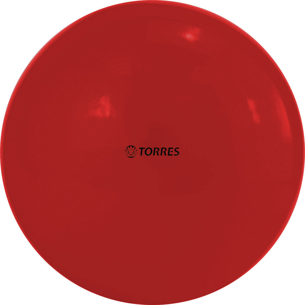 Мяч для художественной гимнастики однотонный TORRES, AG-19-03, диам. 19 см, ПВХ, красный
