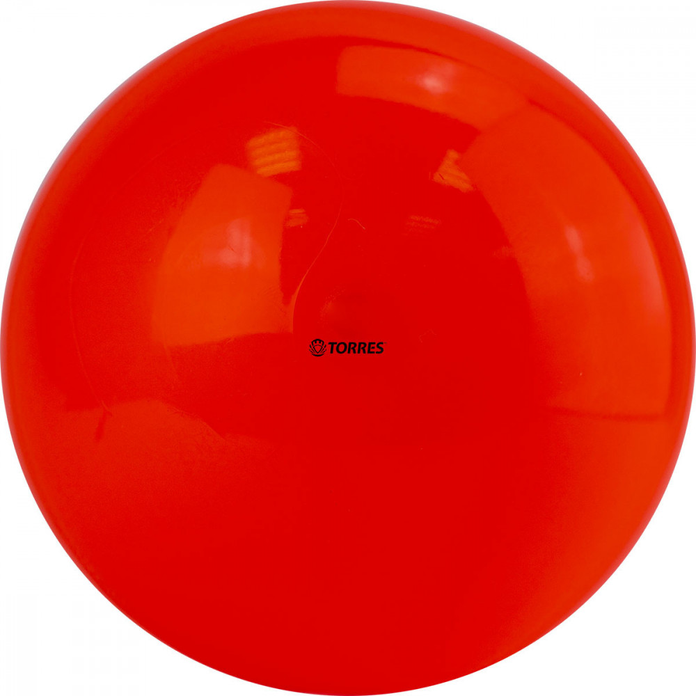 Мяч для художественной гимнастики однотонный TORRES, AG-15-04, диам. 15 см, ПВХ, оранжевый