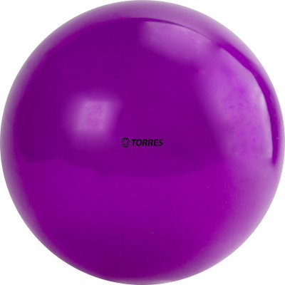 Мяч для художественной гимнастики однотонный TORRES, AG-15-05, диам. 15 см, ПВХ, фиолетовый