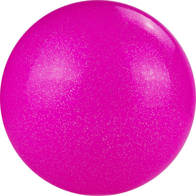 Мяч для художественной гимнастики TORRES, AGP-15-09, диам. 15 см, ПВХ, розовый с блестками