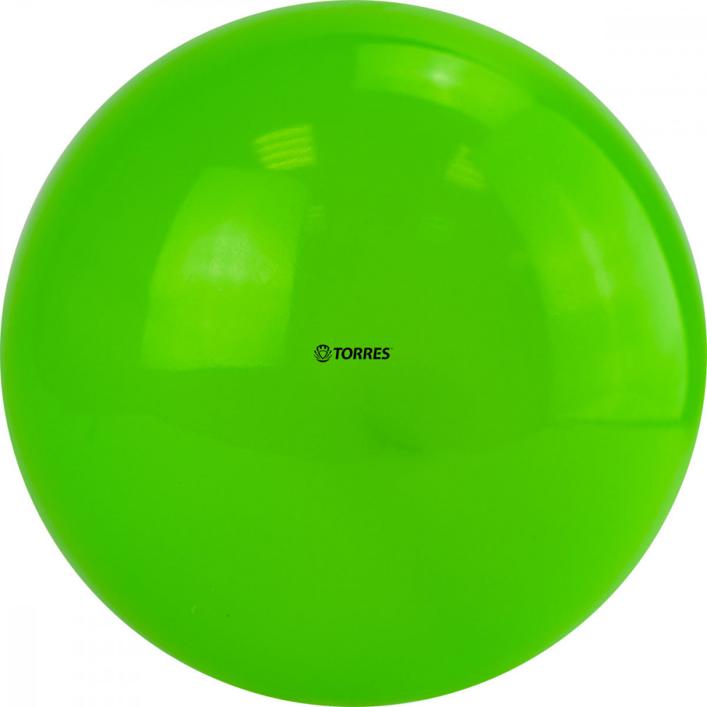 Мяч для художественной гимнастики однотонный TORRES, AG-19-05, диам. 19 см, ПВХ, зеленый