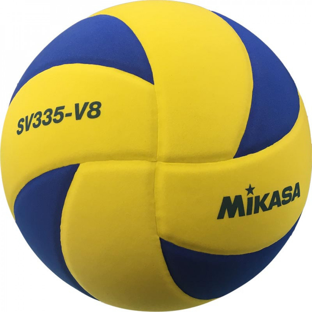 Мяч для вол. на снегу MIKASA SV335-V8, р.5, FIVB Appr, синт.пена ТПЕ, клееный, жел-син