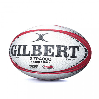 Мяч для регби GILBERT G-TR4000, 42097803, р.3, резина, ручная сшивка, бело-красно-черный