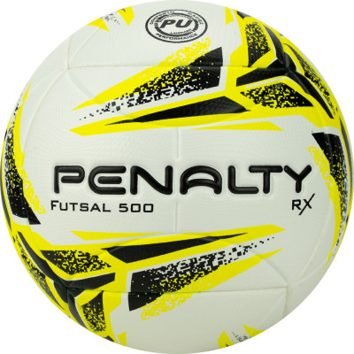 Мяч футзальный PENALTY BOLA FUTSAL RX 500 XXIII, 5213421810-U, р.4, PU, термосшивка, бел--желт-черный