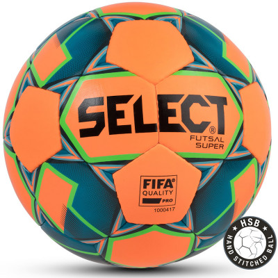 Мяч футзальный SELECT Futsal Super FIFA, 3613446662, р.4, FIFA Pro,  оранж.