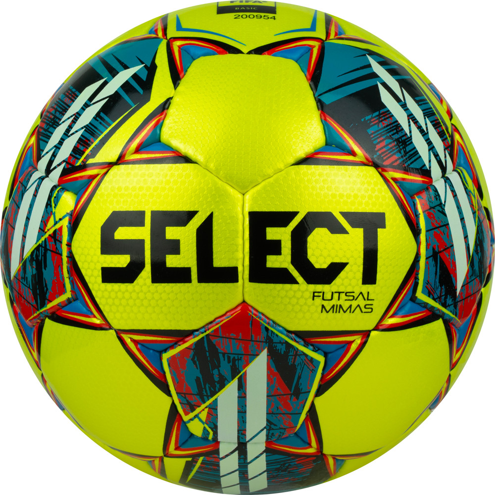 Мяч футзальный SELECT Futsal Mimas, 1053460550, р.4,FIFA Basic, 32 пан, гл.ПУ,  жел-сине-красный