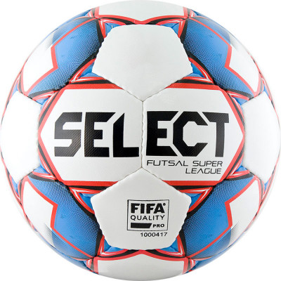 Мяч футзальный SELECT Futsal Super League 3613446271, р.4, FIFA Pro, бело-синий