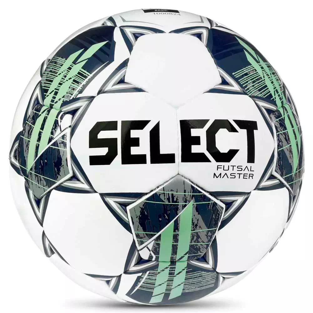 Мяч футзальный SELECT Futsal Master Shiny V22, 1043460004-004, р.4, Basic,32п,ПУ, бел-син-зел