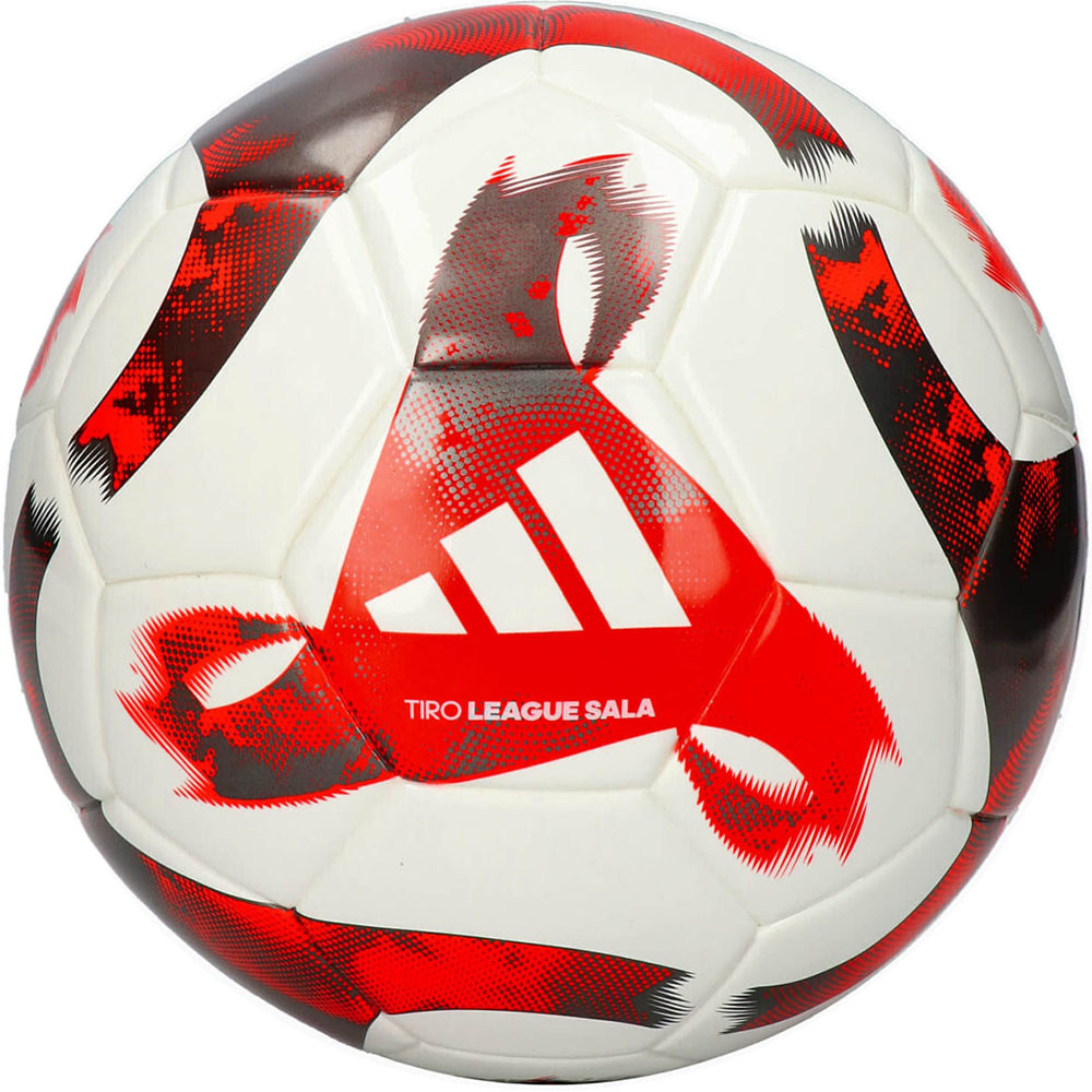 Мяч футзальный ADIDAS Tiro League Sala HT2425, р.4, FIFA Basic, 28 пан, бело-крас-серый