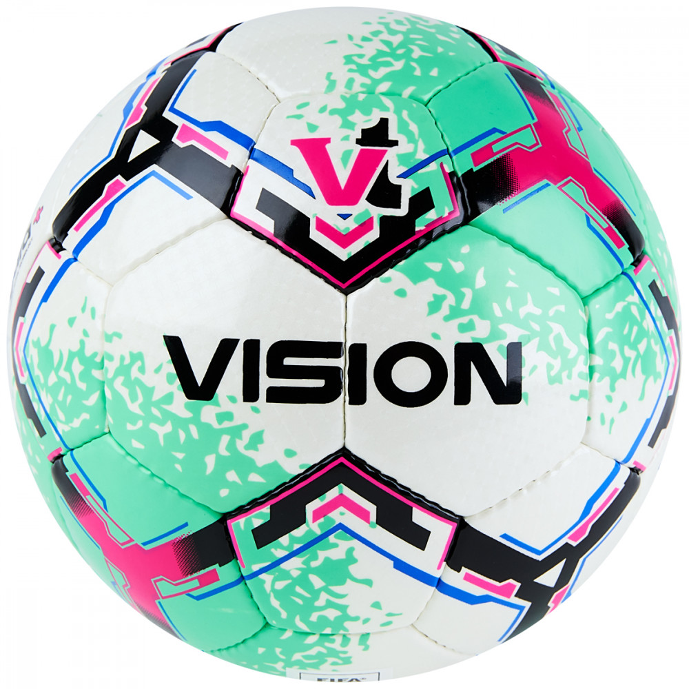 Мяч футзальный VISION SALA+, FIFA Quality Pro, FS324084 р.4, 32 п. PU, 4 подкл.сл, руч.сшив.,бело-зелен