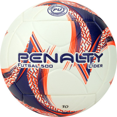 Мяч футзальный PENALTY BOLA FUTSAL LIDER XXIII, 5213411239-U, р.4, PU, термосшивка, бел-фиолет-оранж