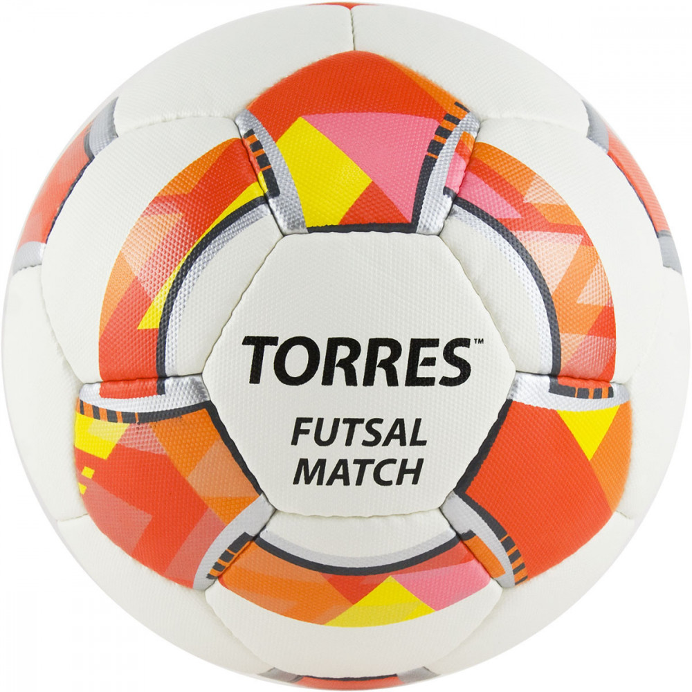 СЦ*Мяч футзальный TORRES Futsal Match, FS32064, р.4, 32 панели. PU, 4 подкл. слоя, бело-красный