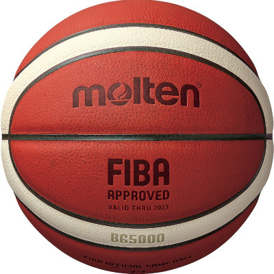 Мяч баскетбольный MOLTEN B7G5000 р.7, FIBA Appr,12 панелей, нат.кожа, бутил. камера, кор-беж-чер