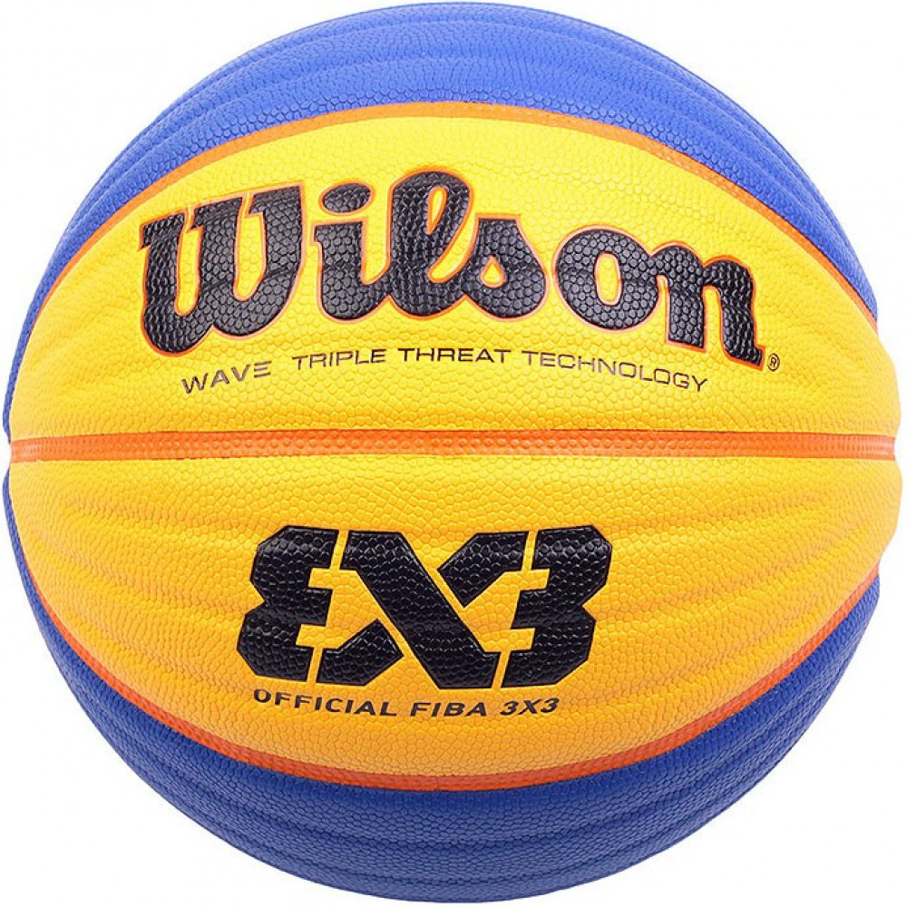 Мяч баскетбольный WILSON FIBA3x3 Official, WTB0533XB, р.6, FIBA Appr., синт. PU, бутил. кам, сине-желтый