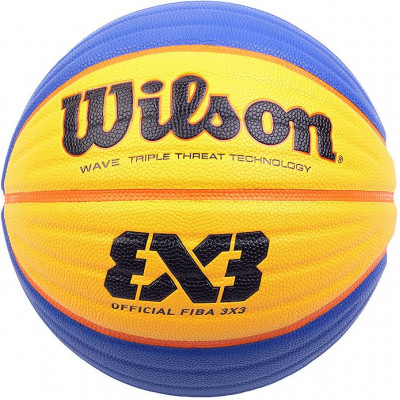 Мяч баскетбольный WILSON FIBA3x3 Official, WTB0533XB, р.6, FIBA Appr., синт. PU, бутил. кам, сине-желтый