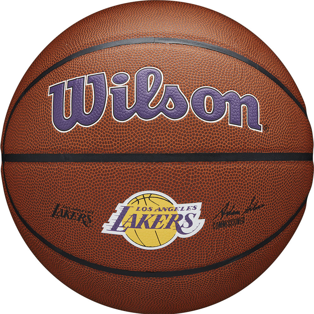 Мяч баскетбольный WILSON NBA LA Lakers, WTB3100XBLAL, р.7, синт.кожа (композит), коричневый