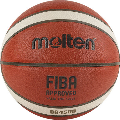 Мяч баскетбольный MOLTEN B6G4500X р.6, FIBA Appr, 12 пан, синт. кожа, нейл.кор,кор-беж-чер