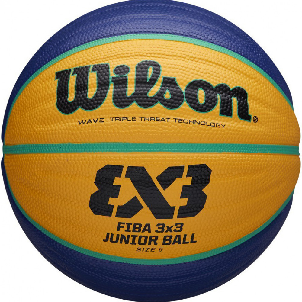 Мяч баскетбольный WILSON FIBA3x3 Replica, WTB1133XB, р.5, резина, бутил. камера, сине-желтый