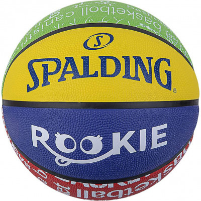 Мяч баскетбольный SPALDING Rookie 84368z,  р.5, резина, мультиколор