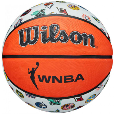 Мяч баскетбольный WILSON WNBA All Team, WTB46001X, р.6, резина, оранжево-белый