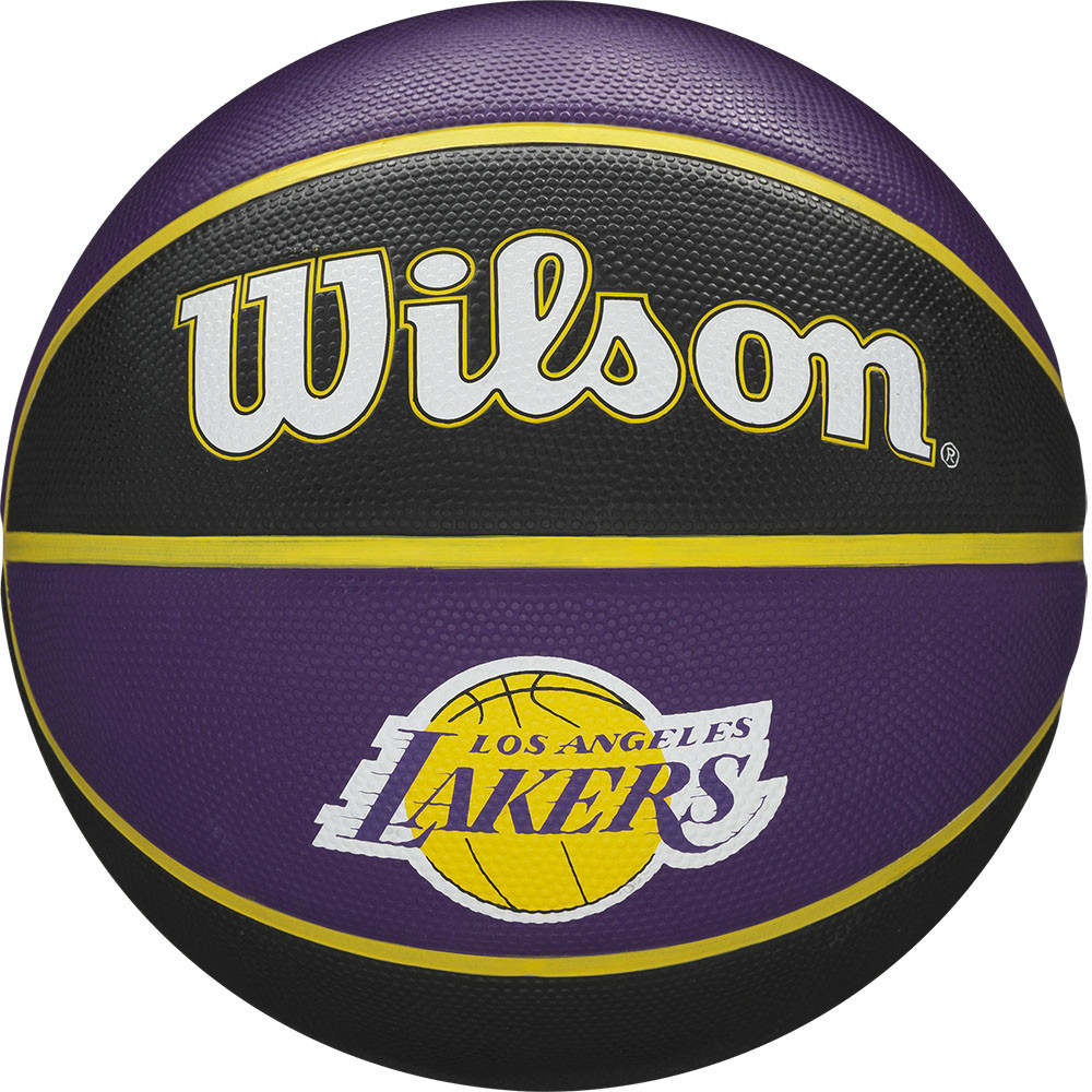 Мяч баскетбольный WILSON NBA Team Tribute La Lakers, WTB1300XBLAL, р.7, резина, бут. кам, фиолет-черн